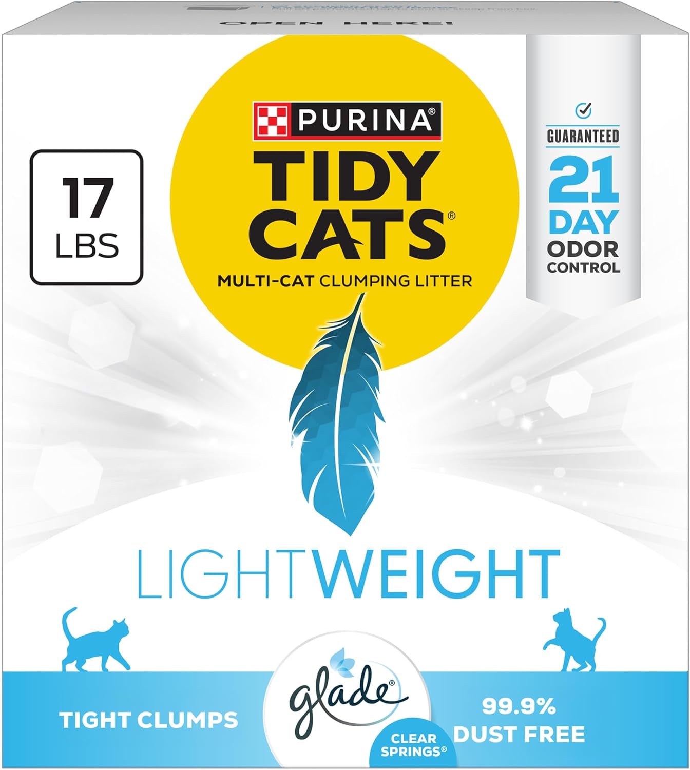 purina-tidy-cats-lightweight-with-glade-clear-springs-multi-cat-clumping-low-dust-scented-cat-litter-17-lb-box