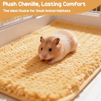 6 Pcs Guinea Pig Cage Liner, 20X12 Inch Washable Fleece Bedding Mat | Reusable Guinea Pig Bedding & Pee Pads for Small Animals, Rabbit4