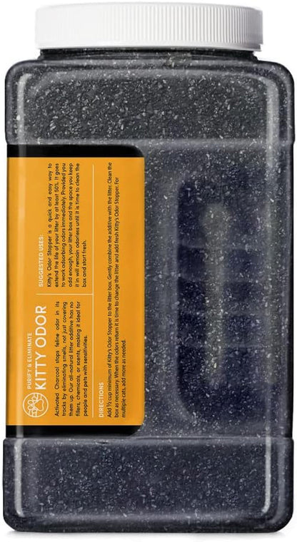 Kitty'S Odor Stopper - 4 Lbs of Activated Charcoal Cat Litter Box Odor Eliminator | Friendly Freshener | Unscented Deodorizer - Child Safe, Non-Toxic & Fresh | Extends Feline Litter Life3