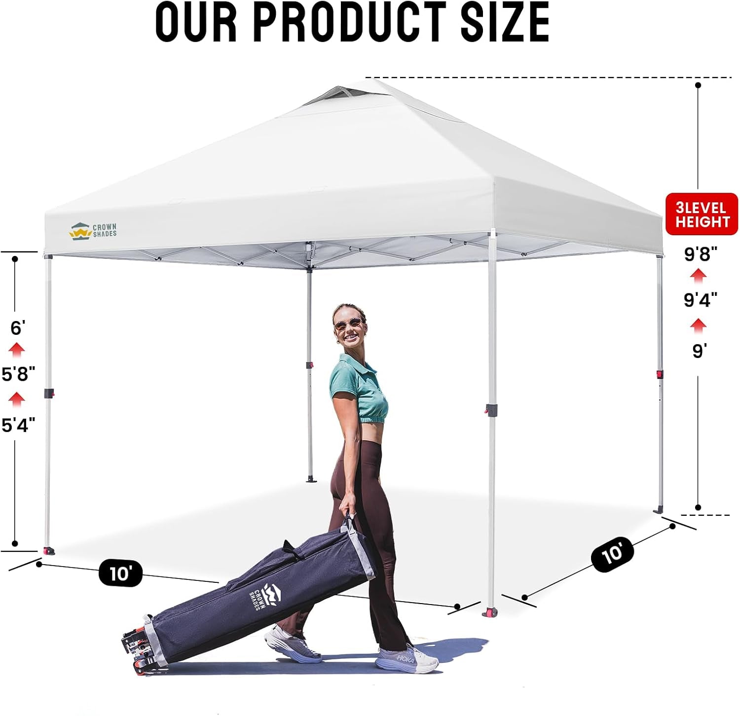 crown-shades-10x10-pop-up-canopy-tent-with-one-push-setup-gird-white-patented-centerlok-easy-outdoor-sun-shade-for-events-parties-camping-gazebo-with-sto-n-go-cover-bag-silver-coated-top