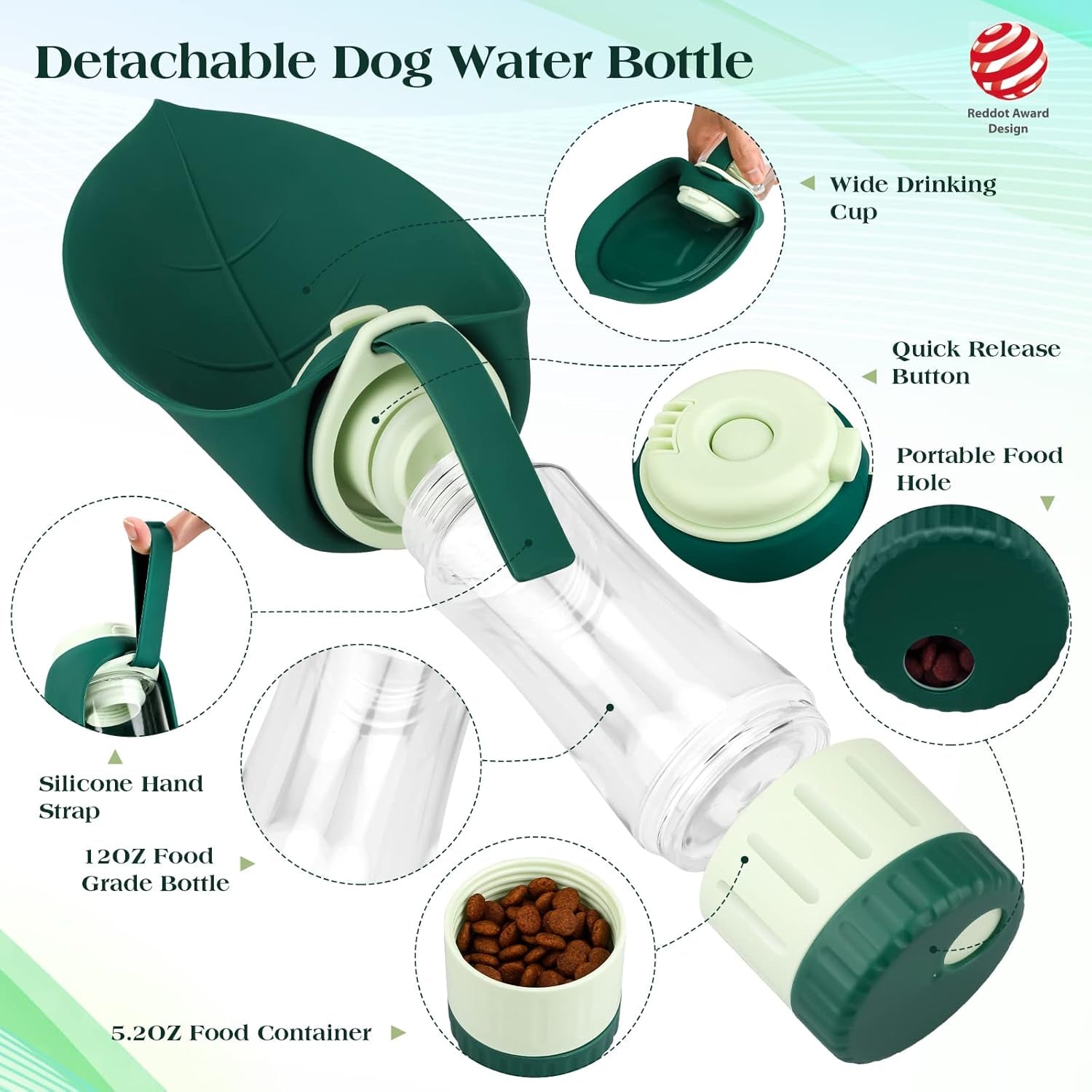 tiovery-upgraded-dog-water-bottle-portable-dog-cat-puppy-pet-water-dispenser-feeder-with-drinking-cup-and-food-container-leak-proof-for-outdoor-walking-travel-hiking-12oz
