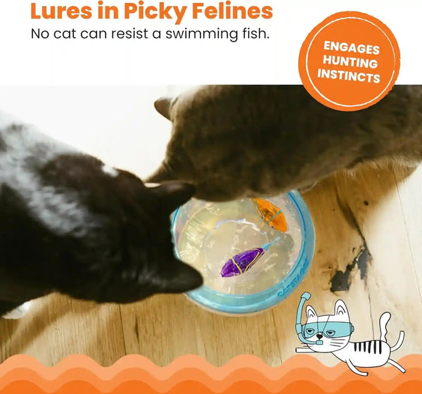 Catstages Meow-Smerizing Fish Electronic Cat Toys, 2Pk, Replacement Pack for Meow-Smerizing Fish Bowl, Multicolored4