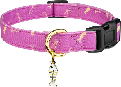 Cotton Dog Collar White and Pink Love Heart with Pendant Cute Dog Collar S | Handmade Distinctive Patterns Skin-Friendly and Breathable Girl Boy Dogs Collars11