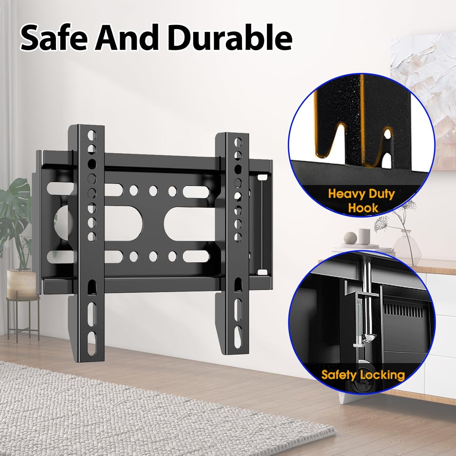fixed-tv-wall-mount-for-14-42-flat-screen-tvs-small-wall-mount-tv-bracket-fit-19-24-28-32-35-39-40-inch-vesa-up-to-200x200mm-55lbs-max-load-easy-install-low-profile-monitor-mount-bracket