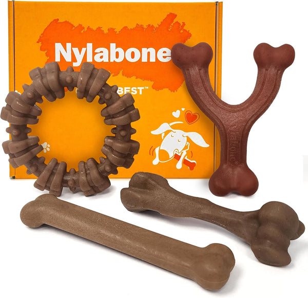 Nylabone Strong Chew Ring Dog Chew Toy Made with Real Beef & Chicken | X-Large Breeds, Durable, Long-Lasting Dog Bone, Textures Help Clean Teeth, Keeps Dogs Busy, for Dogs 50+ Lbs16
