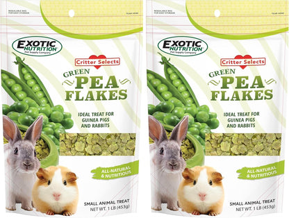 Exotic Nutrition Green Pea Flakes 3Oz. - Healthy & Unique Treat - Rat, Degu, Prairie Dog, Chinchilla, Hedgehog, Parrot, Guinea Pig, Rabbit, Hamster10