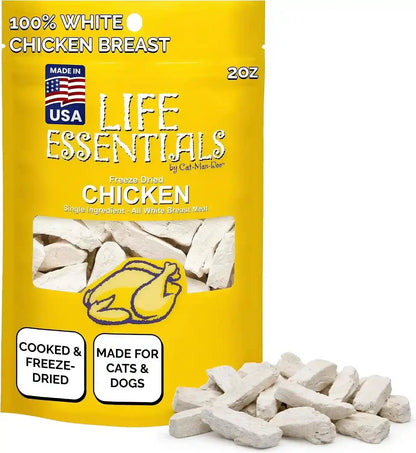 Life Essentials by Cat-Man-Doo | Chicken - 5Oz. Bag | Freeze Dried Chicken Cat & Dog Treats | Healthy, Single Ingredient, Training Treats, High Protein9