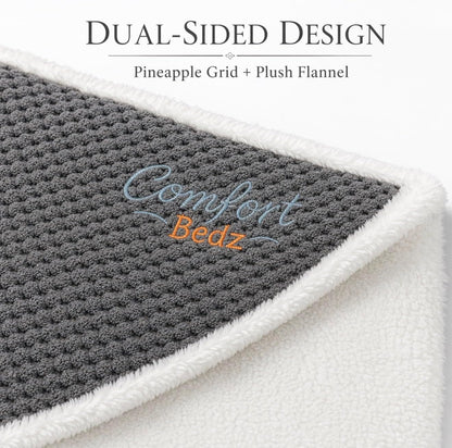 Orthopedic Dog and Cat Bed, Plush Calming Pet Mat, Gray, for Small Dogs and Cats 50 Cm4