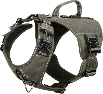 ICEFANG Quick-Moving Tactical Dog Harness for Large Dogs,No Pull Dog Vest | Control Handle,Reflective,Full Metal Buckles,Adjustable,Hook-And-Loop Panel,Soft Padded,Pink,Large11