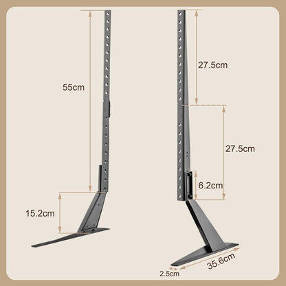 Universal TV Stand, Metal TV Legs for 20-65 Inch Lcd/Led/Oled/Plasma Flat&Curved Screen TV Height Adjustment with VESA 75X75Mm to 800X500Mm Max ML17608