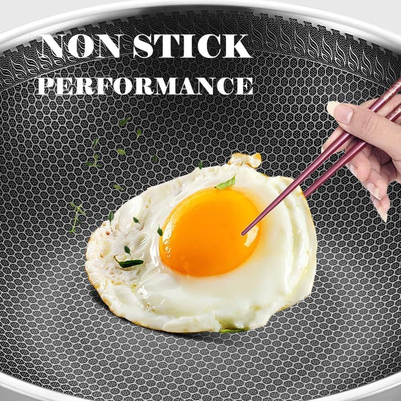 tri-ply-stainless-steel-wok-pan-with-lid-and-steamer-basket-hybrid-woks-stir-fry-pans-nonstick-with-double-handles-induction-large-saute-pan-deep-frying-pan-17-3inch-wok-with-steamer