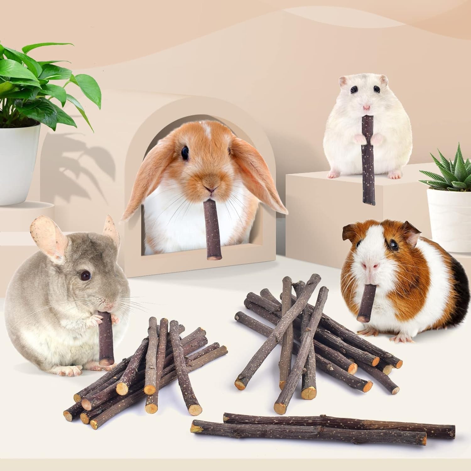 bissap-apple-sticks-for-rabbits-natural-bunny-chew-toys-and-treats-for-chinchilla-guinea-pig-hamster-gerbil-small-animals-pet-apple-wood-stick-toys-teeth-grinding-230g-8-1oz