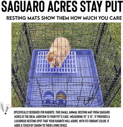 Saguaro Acres Rabbit and Small Animal Cage Resting Mat for Wire Floored Cages - Pack of 6 (Pink, Blue, Teal, Purple, Grey and Orange)4