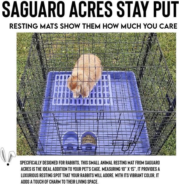 Saguaro Acres Rabbit and Small Animal Cage Resting Mat for Wire Floored Cages - Pack of 6 (Pink, Blue, Teal, Purple, Grey and Orange)4