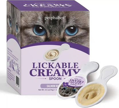 PETPHABET Lickable Cat Treats Spoon, 3 Flavors Variety Pack, 36 Count | Creamy Puree Kitten Treat, Functional Wet Paste, Skin Coat Support, Hairball Relief, Urinary Health, Grain-Free with Taurine8
