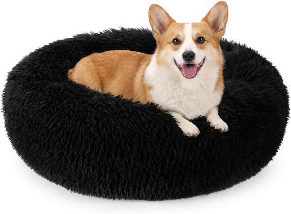 MIXJOY Orthopedic Dog Bed Comfortable Donut Cuddler round Pet Beds Ultra Soft Washable Dog and Cat Cushion (20''/23''/30'') (23'', Brown)28