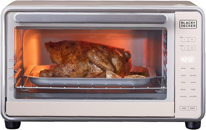 BLACK+DECKER Crisp 'N Bake Pro 6-Slice Digital Air Fry Oven | 10 Cooking Functions, Air Fry, Fits 12-Inch Pizza, Digital Controls and Ceramic Accessories for Easy Cooking.1