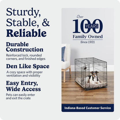 Midwest Homes for Pets 30-Inch Icrate for Medium Breeds, 21-40 Lbs, Single Door Folding Dog Crate with Divider Panel, Leak-Proof Tray & Secure Latch, Portable, Durable & Easy to Assemble5
