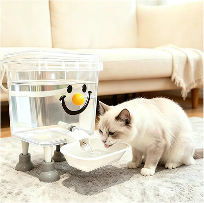 Pets Water Dispenser with Large Capacity Small Large Cats ＆ Dogs No Spilling Automatic Gravity Water Bowl Auto Fill Waterer Dish Self Watering Animal Water Fountain Feeder (Yellow, 0.8, Gallons)1