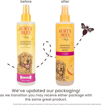 Burts Bees for Pets Waterless Shampoo Spray, with Apple & Honey, 10 Fl Oz | No-Rinse Waterless Formula, Ph Balanced, Ideal for Quick Touch-Ups between Full Baths, No Sulfates Parabens or Phthalates2