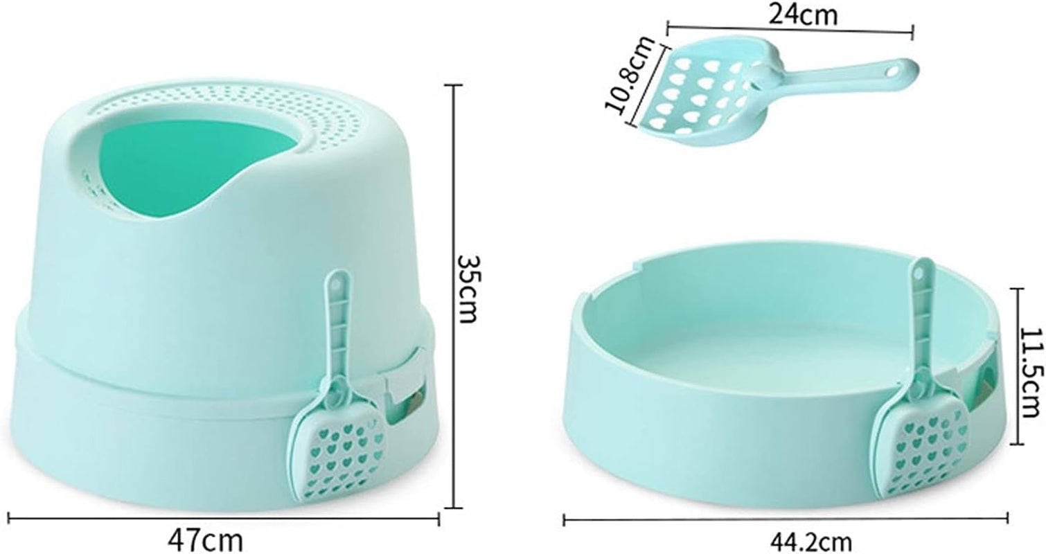 dog-potty-training-toilet-top-entry-cat-litter-box-with-scoop-splash-proof-multifunctional-toilet-base-round-detachable-tray-pp-materialc