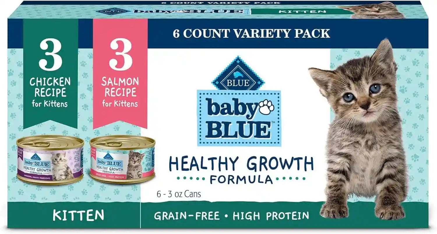 blue-buffalo-baby-blue-natural-kitten-wet-cat-food-pate-variety-pack-healthy-growth-formula-with-dha-high-protein-grain-free-chicken-and-salmon-recipes-3-oz-cans-6-count-3-of-each