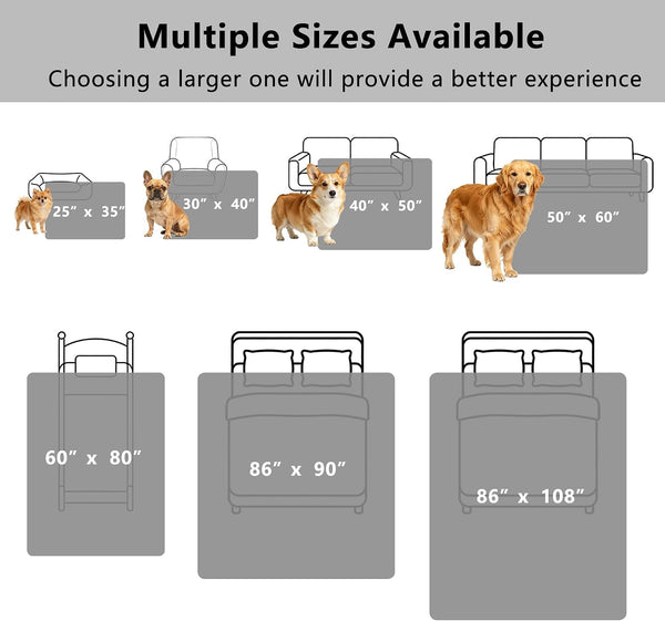 Waterproof Blanket for Dogs - Pet Throw as Furniture Protector | Cozy Sherpa & Smooth Velvet, Reversible and Machine Washable, for Couch and Bed, 60"X80", Dark Grey7