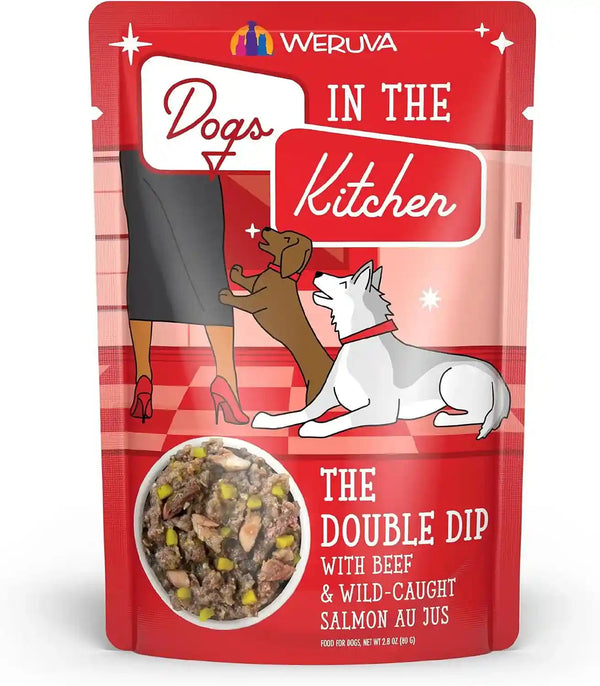 Weruva Dogs in the Kitchen, Variety Pack, Pooch Pouch Party!, Wet Dog Food, 2.8Oz Pouches (Pack of 12)18