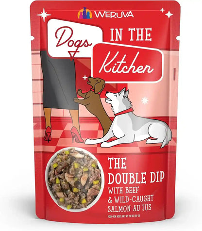Weruva Dogs in the Kitchen, Variety Pack, Pooch Pouch Party!, Wet Dog Food, 2.8Oz Pouches (Pack of 12)18