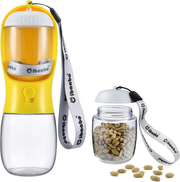 Cibaabo Dog Water Bottle Portable with Food Container & Filter for Travel | Feeding & Hydration | Travel Water Bowl | Portable Pet Dispenser | Dog Gifts | Puppy Essentials | for Hiking Camping Beach11