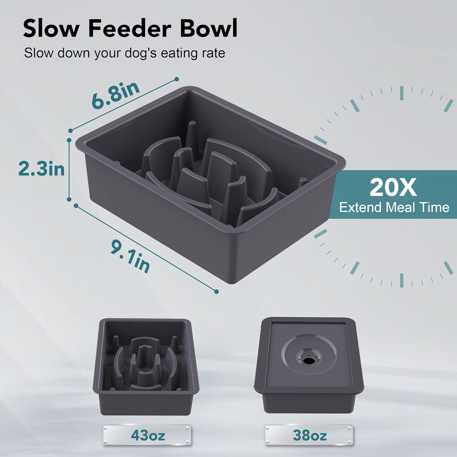 upsky-2-in-1-elevated-dog-bowls-slow-feeder-4-height-adjustable-raised-bowl-stand-no-spill-dog-water-bowls-anti-slip-food-and-water-bowls-for-small-medium-dogsnot-include-stainless-steel-bowl