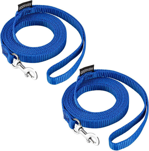AMAGOOD 6 FT Puppy/Leash, Strong Traditional Style with Easy to Use Collar Hook, Great for Small, Medium and Large Dogs (5/8In X 6 Ft, Purple)24