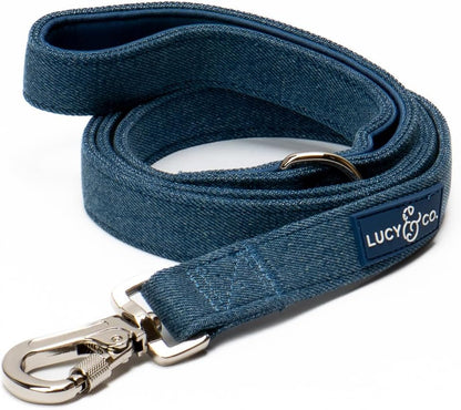 Lucy & Co. Cheery Cherries - Designer Dog Leash for Small to Large Dogs - Padded Handle for Comfort - Large, Red Gingham Cherries - 5 Foot4
