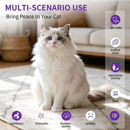 Cat Calming Diffuser Kit with 2 Diffusers & 4 Refills (48Ml Each), Cat Pheromones Calming Diffuser for Cat Anxiety Relief, Stress Reduction & Behavior Support, 30-Day Refills, Suitable for All Cats2