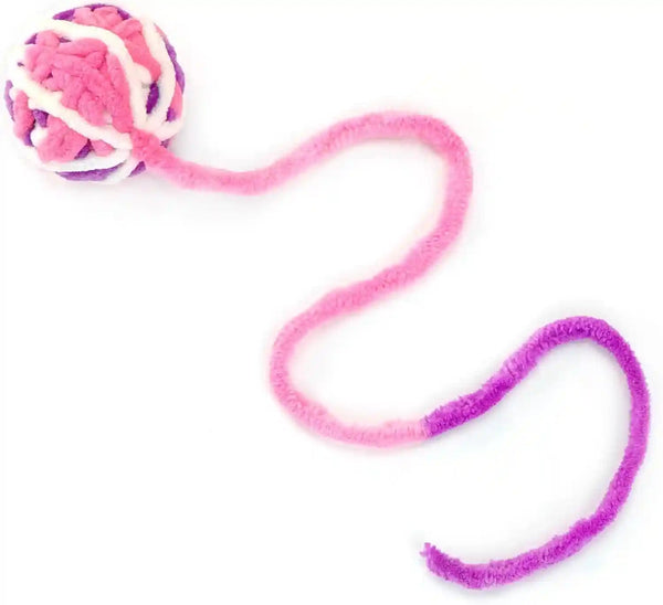 CHIWAVA 6 Pack 20" Woolen Yarn Cat Toys Ball with Bell 2" Large Indoor Cat Toy Balls Kitten Interactive Toys7