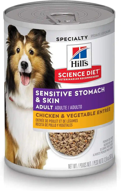 Hill'S Science Diet Sensitive Stomach & Skin Wet Dog Food | #1 Veterinarian Recommended, Adult Formula, Turkey & Rice, 12.5 Oz. Cans, 12-Pack20