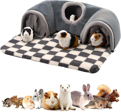 Avont Guinea Pig Tunnel, Small Animal Hideaway Tube Toy | Cozy Plush Tunnel for Guinea Pigs and Small Pets with Non-Slip Bottom and 2-In-1 Design in Medium Size Starry8