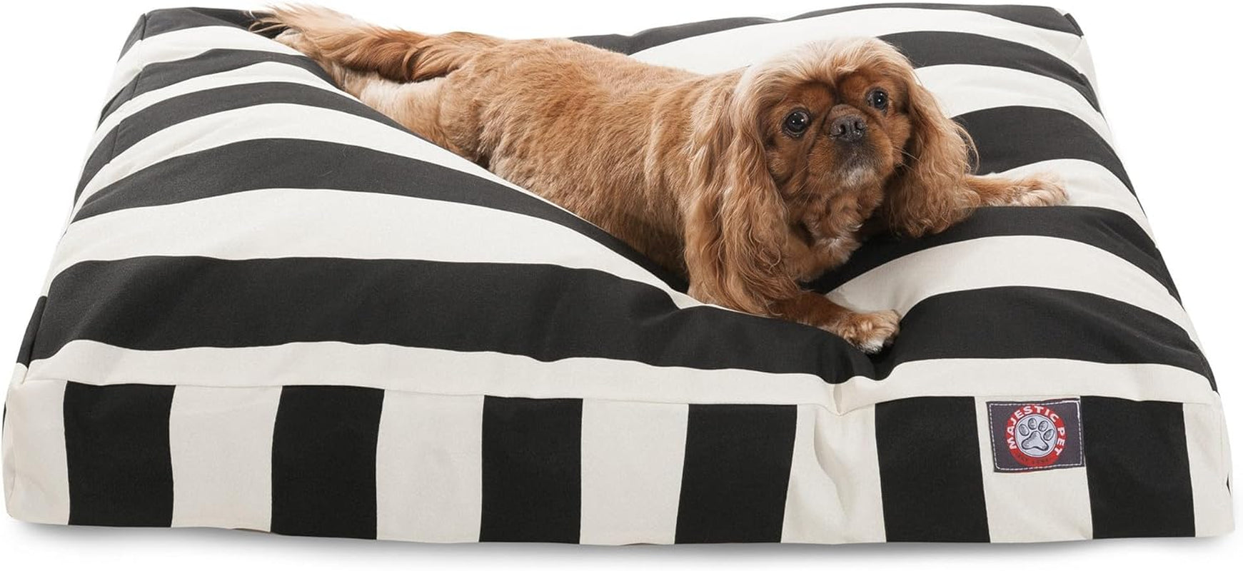 majestic-pet-stripes-rectangle-medium-dog-bed-washable-non-slip-comfy-pet-bed-dog-crate-bed-with-removable-washable-cover-dog-kennel-bed-for-sleeping-polyester-fiber-medium-black