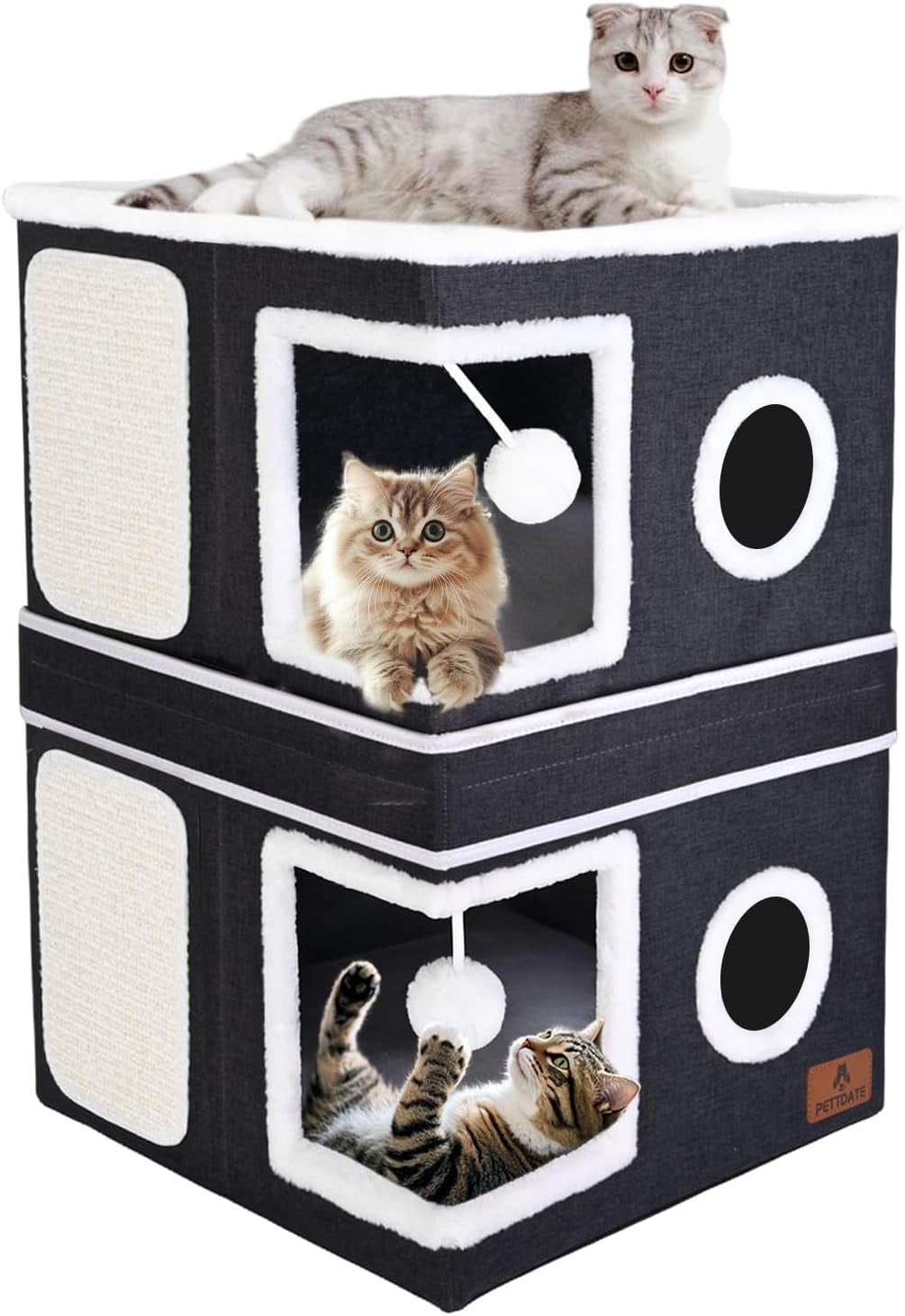 cat-beds-for-indoor-cats-large-cat-cave-bed-with-scratch-pad-and-fluffy-ball-foldable-cat-hideaway-cat-house-with-reversible-cushion-for-multi-small-pet-up-to-30lbs-grey