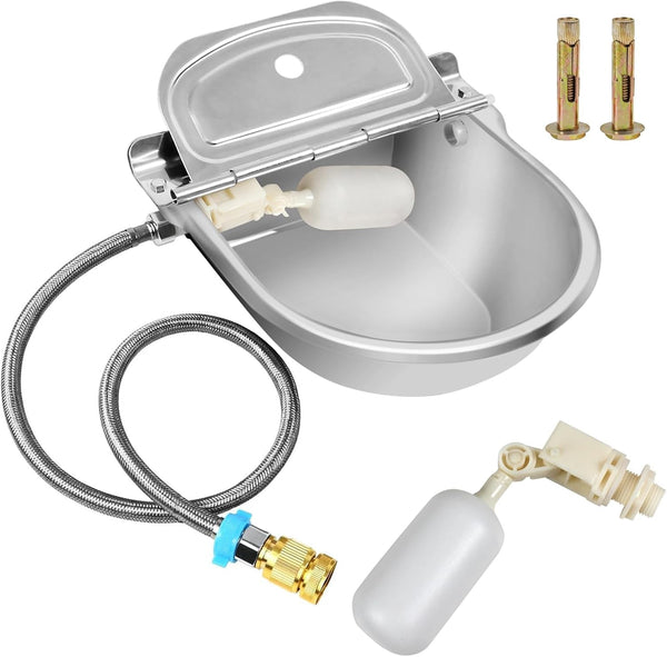 Automatic Water Dispenser for Dog, Stainless Steel Dog Water Bowl Dispenser with 2 Float Valves1