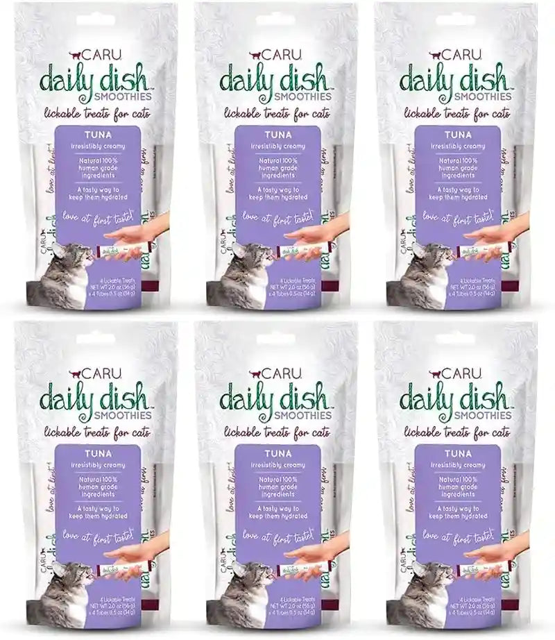 caru-daily-dish-tuna-flavored-cat-smoothies-0-5oz-tubes-4-pack