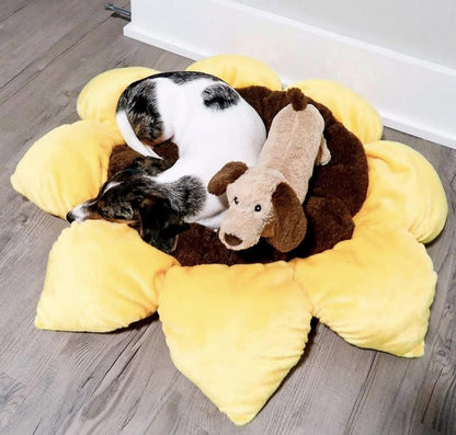 TONBO Soft Plush Small Cute and Cozy Nature Dog Cat Bed, Washer and Dryer Friendly (Sunflower)6
