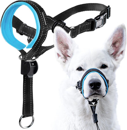 Goodboy Dog Head Halter with Safety Strap - Stops Heavy Pulling on the Leash - Padded Headcollar for Small Medium and Large Dog Sizes - Head Collar Training Guide Included (Size 2, Black)15