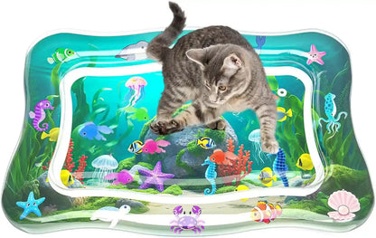 Interactive Cat Toy for Indoor Cats, Upgraded Cat Water Mat, Thickened Water Sensory Play Mat with Fish, Enrichment Stimulating Toy for Bored Adult Kitten Cats to Exercise, Hunting | Thickened Water Sensory Play Mat with Fish, Enrichment Stimulating Toy for Bored Adult Kitten Cats to Exercise, Hunting7