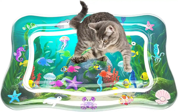 Interactive Cat Toy for Indoor Cats, Upgraded Cat Water Mat, Thickened Water Sensory Play Mat with Fish, Enrichment Stimulating Toy for Bored Adult Kitten Cats to Exercise, Hunting | Thickened Water Sensory Play Mat with Fish, Enrichment Stimulating Toy for Bored Adult Kitten Cats to Exercise, Hunting7