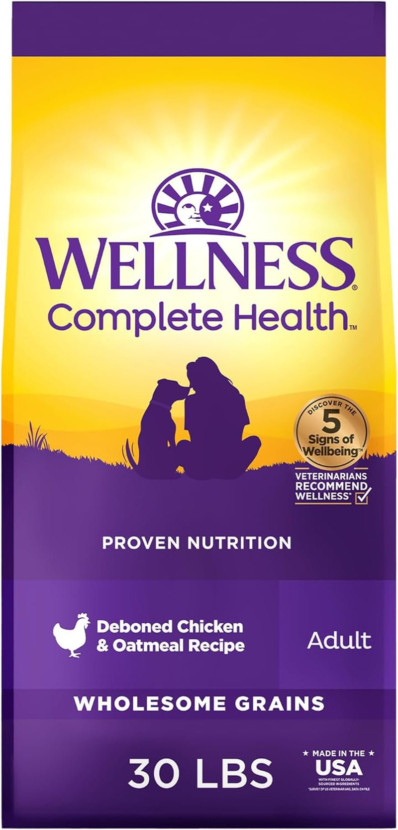 wellness-complete-health-adult-dry-dog-food-wholesome-grain-kibble-natural-chicken-and-oatmeal-recipe-30-lb-bag