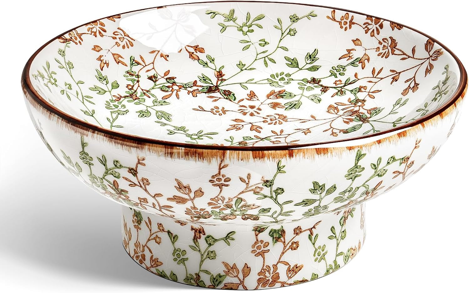 10-ceramic-decorative-bowl-key-bowl-for-entryway-handcrafted-sturdy-pedestal-bowl-french-country-fruit-bowl-for-kitchen-counter-centerpiece-vine-green