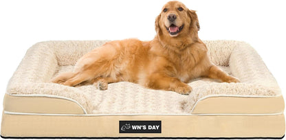 Orthopedic Dog Bed for Large Medium Sized, Washable Memory Foam Large Dog Bed, Medium Pet Sofa with Removable Cover, Washable Waterproof Pet Couch Beds(Grey, L)12