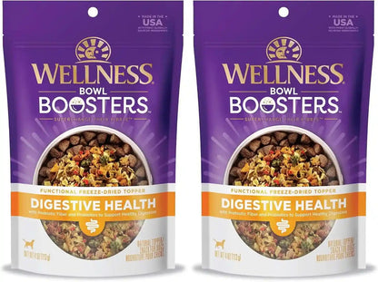 Wellness Bowl Boosters Digestive Health Dog Food Topper with Freeze Dried Pieces for Small, Medium, and Large Breeds, Sensitive Stomach, Grain Free, Natural, Chicken Recipe, 4 Oz Bag22