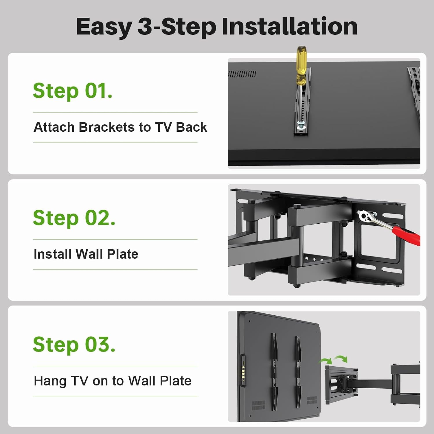 full-motion-tv-wall-mount-for-most-32-70-inch-tvs-up-to-99-lbs-wall-mount-bracket-with-dual-articulating-arms-swivel-tilt-max-vesa-400x400mm-tv-mount-fits-12-16-wood-studs